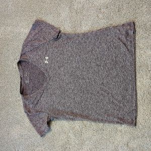 Under Armour purple heatgear short sleeve workout top size medium